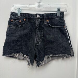 Abercrombie & Fitch Black Jean Shorts Annie High Rise Size 24/00